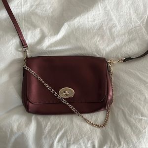 Burgundy Coach Cross Body